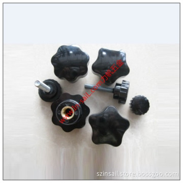 Plastic Star Knob with Brass Threaded Nut
